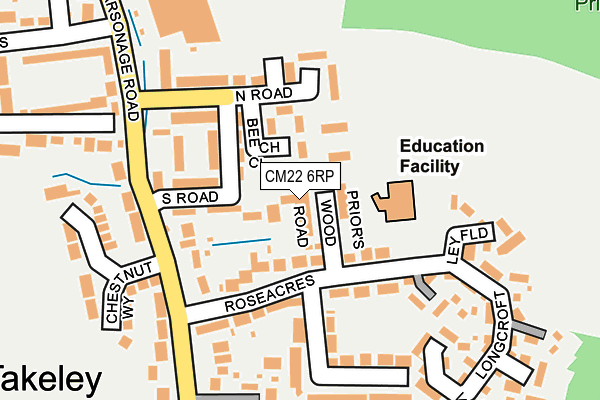 CM22 6RP map - OS OpenMap – Local (Ordnance Survey) CM22 6RP map - OS OpenMap – Local (Ordnance Survey)