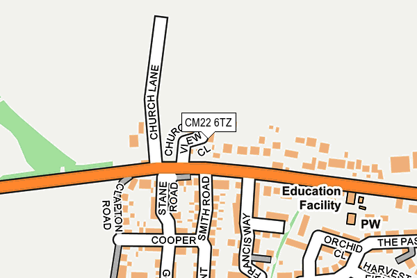 CM22 6TZ map - OS OpenMap – Local (Ordnance Survey) CM22 6TZ map - OS OpenMap – Local (Ordnance Survey)