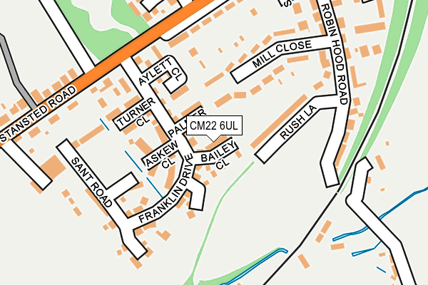 CM22 6UL map - OS OpenMap – Local (Ordnance Survey) CM22 6UL map - OS OpenMap – Local (Ordnance Survey)