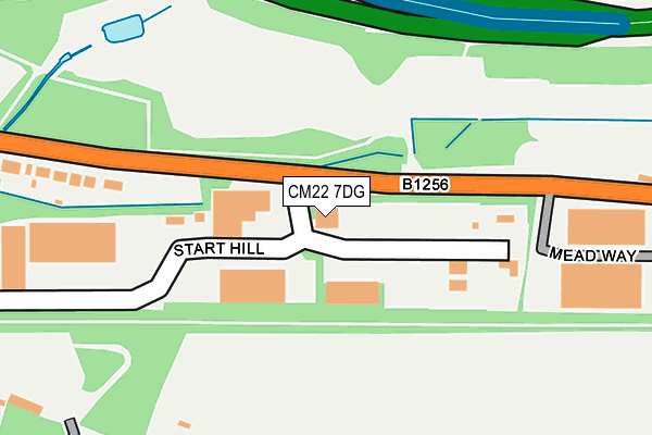 CM22 7DG map - OS OpenMap – Local (Ordnance Survey) CM22 7DG map - OS OpenMap – Local (Ordnance Survey)