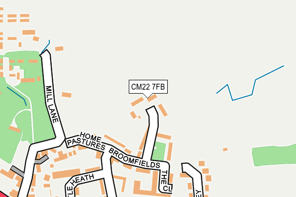 CM22 7FB map - OS OpenMap – Local (Ordnance Survey) CM22 7FB map - OS OpenMap – Local (Ordnance Survey)