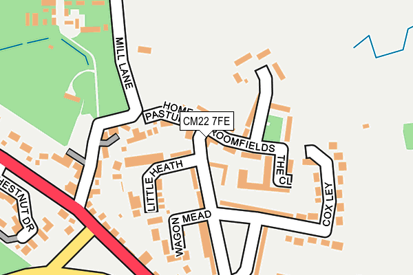 CM22 7FE map - OS OpenMap – Local (Ordnance Survey)
