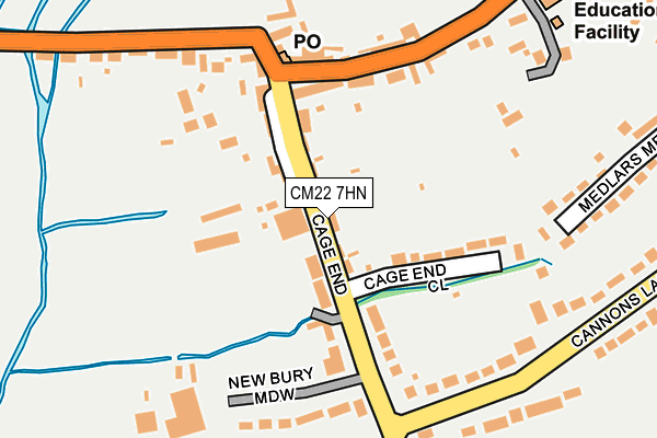 CM22 7HN map - OS OpenMap – Local (Ordnance Survey) CM22 7HN map - OS OpenMap – Local (Ordnance Survey)