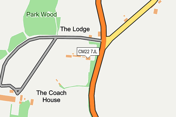 CM22 7JL map - OS OpenMap – Local (Ordnance Survey) CM22 7JL map - OS OpenMap – Local (Ordnance Survey)