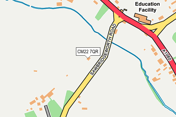 CM22 7QR map - OS OpenMap – Local (Ordnance Survey) CM22 7QR map - OS OpenMap – Local (Ordnance Survey)