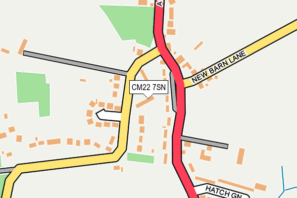 CM22 7SN map - OS OpenMap – Local (Ordnance Survey) CM22 7SN map - OS OpenMap – Local (Ordnance Survey)
