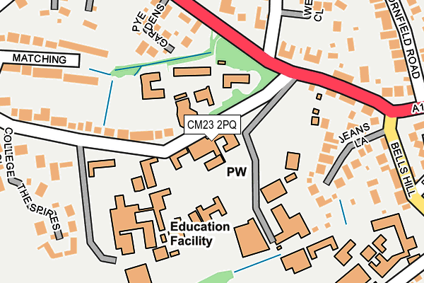CM23 2PQ map - OS OpenMap – Local (Ordnance Survey) CM23 2PQ map - OS OpenMap – Local (Ordnance Survey)