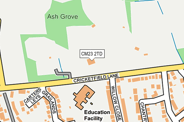CM23 2TD map - OS OpenMap – Local (Ordnance Survey) CM23 2TD map - OS OpenMap – Local (Ordnance Survey)