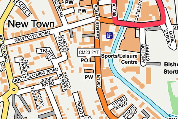 CM23 2YT map - OS OpenMap – Local (Ordnance Survey) CM23 2YT map - OS OpenMap – Local (Ordnance Survey)