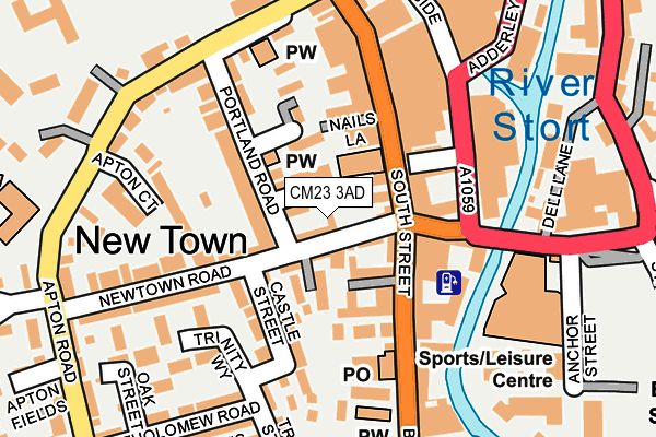 CM23 3AD map - OS OpenMap – Local (Ordnance Survey) CM23 3AD map - OS OpenMap – Local (Ordnance Survey)