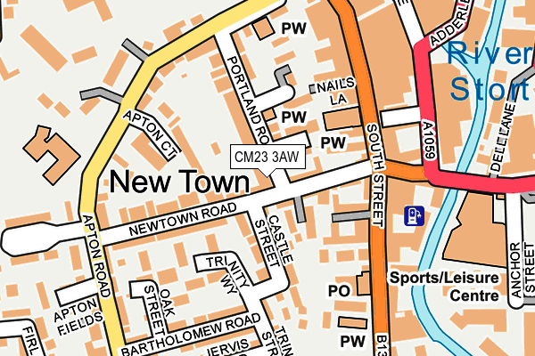 CM23 3AW map - OS OpenMap – Local (Ordnance Survey) CM23 3AW map - OS OpenMap – Local (Ordnance Survey)