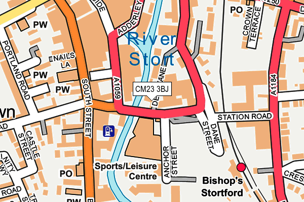 CM23 3BJ map - OS OpenMap – Local (Ordnance Survey) CM23 3BJ map - OS OpenMap – Local (Ordnance Survey)