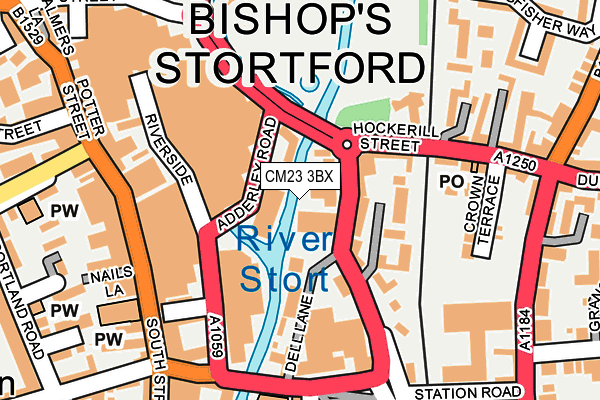 CM23 3BX map - OS OpenMap – Local (Ordnance Survey) CM23 3BX map - OS OpenMap – Local (Ordnance Survey)