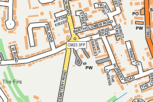 CM23 3FP map - OS OpenMap – Local (Ordnance Survey) CM23 3FP map - OS OpenMap – Local (Ordnance Survey)
