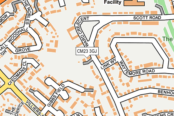 CM23 3GJ map - OS OpenMap – Local (Ordnance Survey) CM23 3GJ map - OS OpenMap – Local (Ordnance Survey)