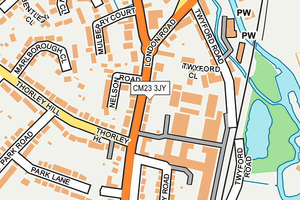 CM23 3JY map - OS OpenMap – Local (Ordnance Survey) CM23 3JY map - OS OpenMap – Local (Ordnance Survey)