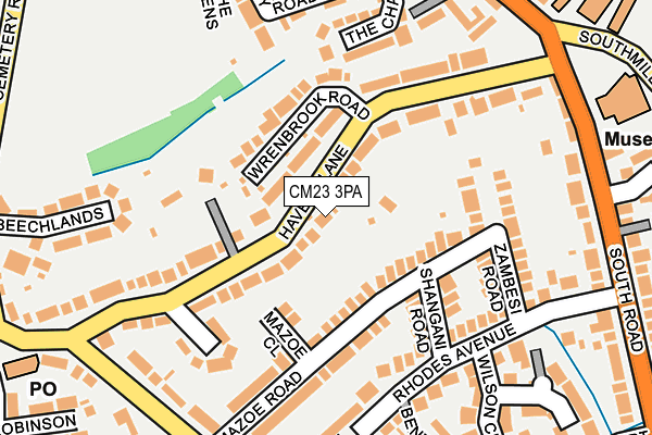 CM23 3PA map - OS OpenMap – Local (Ordnance Survey) CM23 3PA map - OS OpenMap – Local (Ordnance Survey)