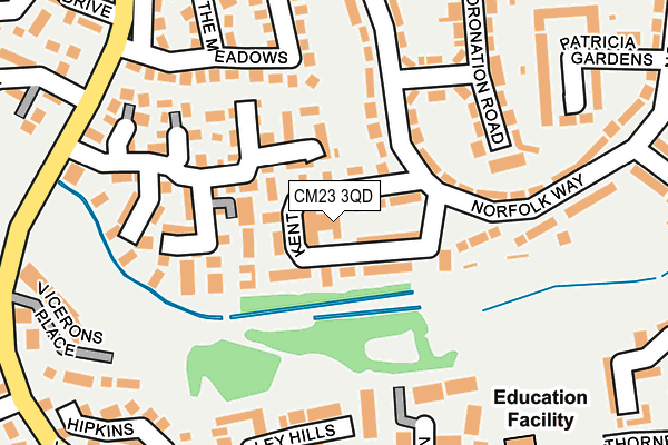 CM23 3QD map - OS OpenMap – Local (Ordnance Survey) CM23 3QD map - OS OpenMap – Local (Ordnance Survey)