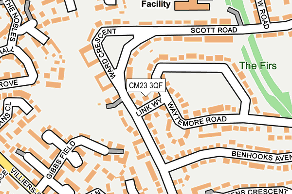 CM23 3QF map - OS OpenMap – Local (Ordnance Survey) CM23 3QF map - OS OpenMap – Local (Ordnance Survey)