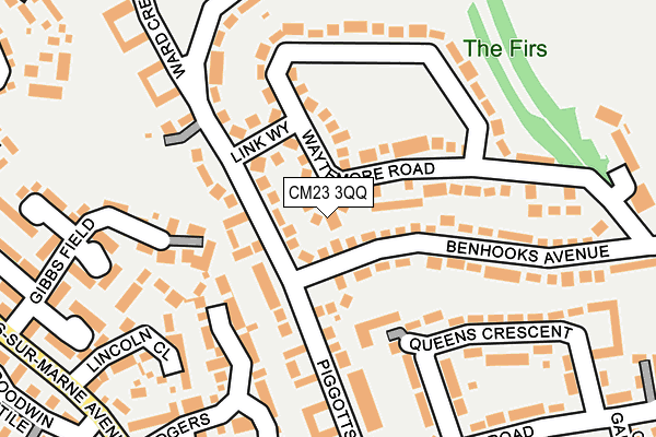 CM23 3QQ map - OS OpenMap – Local (Ordnance Survey) CM23 3QQ map - OS OpenMap – Local (Ordnance Survey)