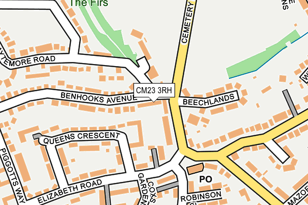 CM23 3RH map - OS OpenMap – Local (Ordnance Survey) CM23 3RH map - OS OpenMap – Local (Ordnance Survey)