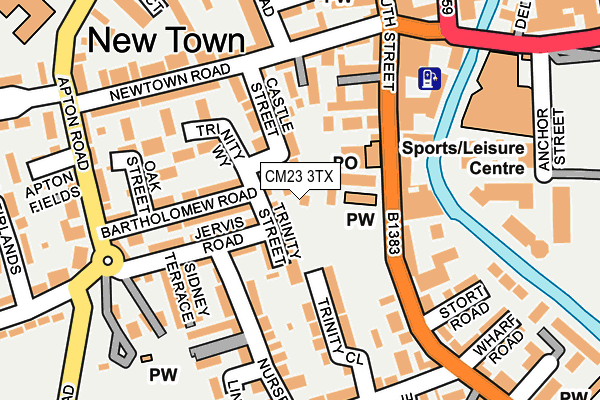 CM23 3TX map - OS OpenMap – Local (Ordnance Survey)