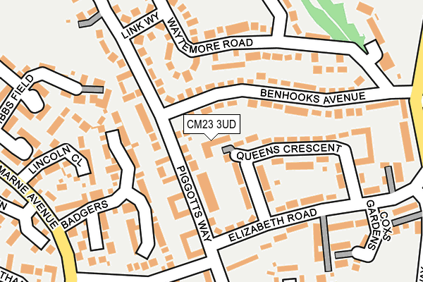 CM23 3UD map - OS OpenMap – Local (Ordnance Survey) CM23 3UD map - OS OpenMap – Local (Ordnance Survey)