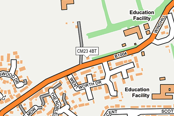 CM23 4BT map - OS OpenMap – Local (Ordnance Survey)