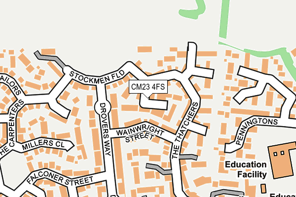 CM23 4FS map - OS OpenMap – Local (Ordnance Survey) CM23 4FS map - OS OpenMap – Local (Ordnance Survey)