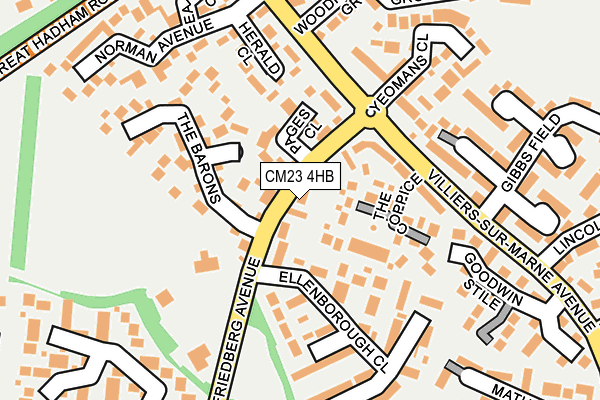 CM23 4HB map - OS OpenMap – Local (Ordnance Survey) CM23 4HB map - OS OpenMap – Local (Ordnance Survey)