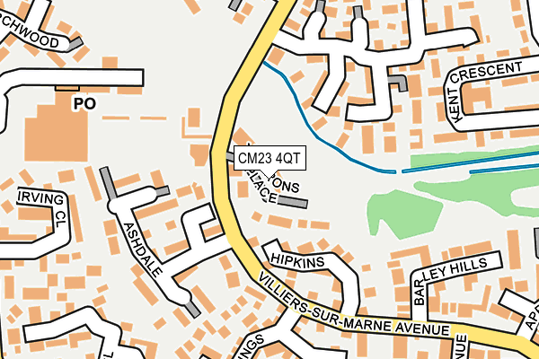 CM23 4QT map - OS OpenMap – Local (Ordnance Survey) CM23 4QT map - OS OpenMap – Local (Ordnance Survey)