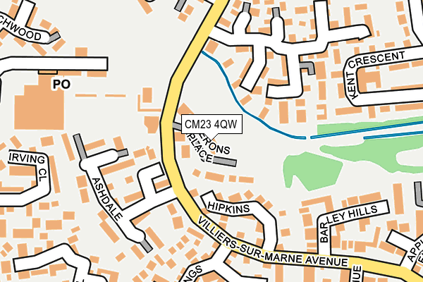 CM23 4QW map - OS OpenMap – Local (Ordnance Survey) CM23 4QW map - OS OpenMap – Local (Ordnance Survey)