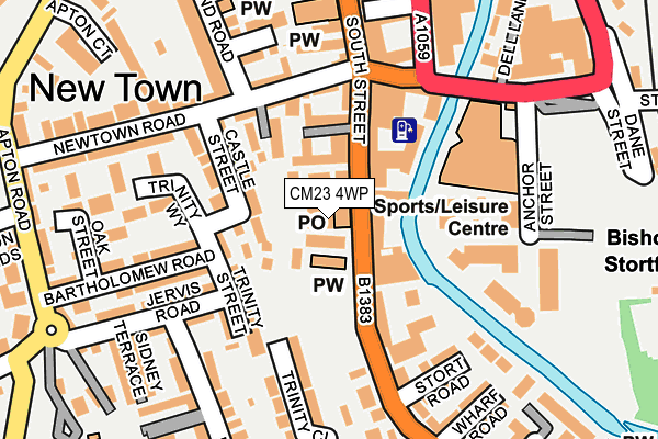 CM23 4WP map - OS OpenMap – Local (Ordnance Survey)