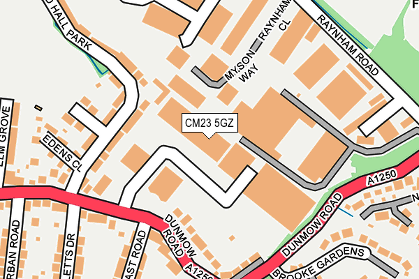 CM23 5GZ map - OS OpenMap – Local (Ordnance Survey) CM23 5GZ map - OS OpenMap – Local (Ordnance Survey)