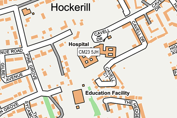 CM23 5JH map - OS OpenMap – Local (Ordnance Survey) CM23 5JH map - OS OpenMap – Local (Ordnance Survey)