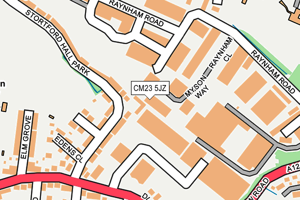 CM23 5JZ map - OS OpenMap – Local (Ordnance Survey) CM23 5JZ map - OS OpenMap – Local (Ordnance Survey)