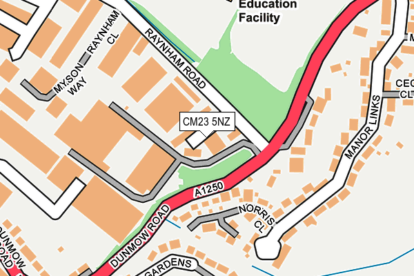 CM23 5NZ map - OS OpenMap – Local (Ordnance Survey) CM23 5NZ map - OS OpenMap – Local (Ordnance Survey)