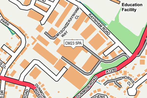 CM23 5PA map - OS OpenMap – Local (Ordnance Survey)