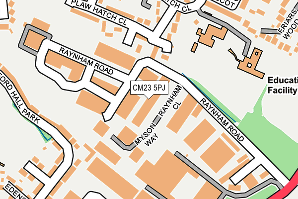 CM23 5PJ map - OS OpenMap – Local (Ordnance Survey) CM23 5PJ map - OS OpenMap – Local (Ordnance Survey)