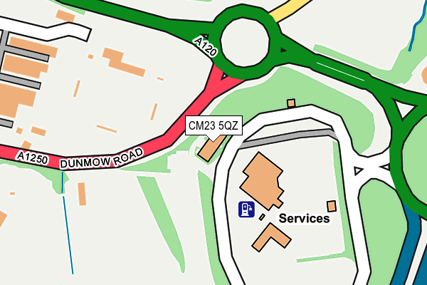 CM23 5QZ map - OS OpenMap – Local (Ordnance Survey)
