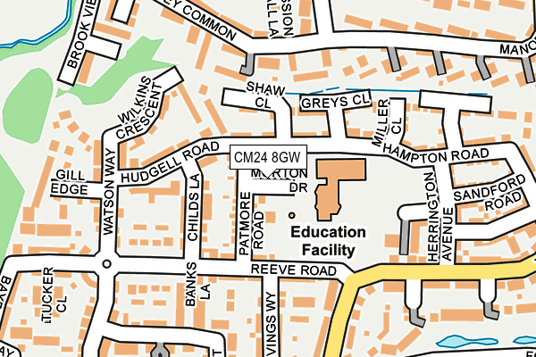 CM24 8GW map - OS OpenMap – Local (Ordnance Survey) CM24 8GW map - OS OpenMap – Local (Ordnance Survey)