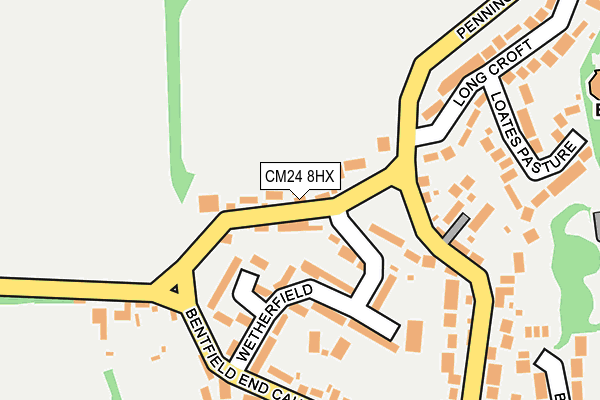CM24 8HX map - OS OpenMap – Local (Ordnance Survey) CM24 8HX map - OS OpenMap – Local (Ordnance Survey)