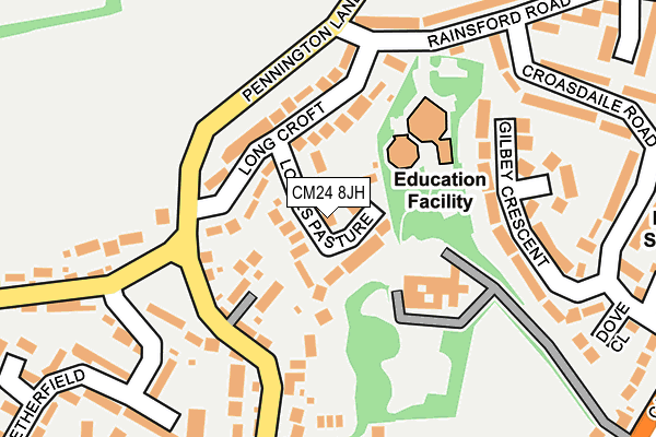 CM24 8JH map - OS OpenMap – Local (Ordnance Survey) CM24 8JH map - OS OpenMap – Local (Ordnance Survey)