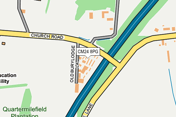 CM24 8PG map - OS OpenMap – Local (Ordnance Survey) CM24 8PG map - OS OpenMap – Local (Ordnance Survey)