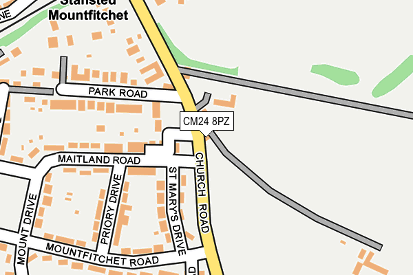 CM24 8PZ map - OS OpenMap – Local (Ordnance Survey) CM24 8PZ map - OS OpenMap – Local (Ordnance Survey)