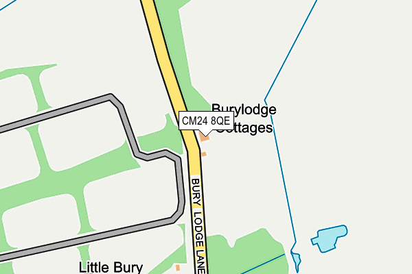 CM24 8QE map - OS OpenMap – Local (Ordnance Survey)