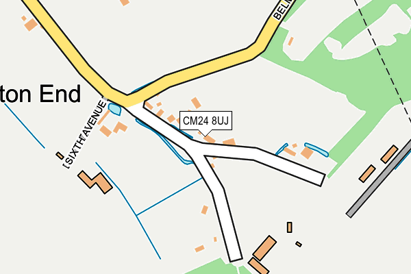 CM24 8UJ map - OS OpenMap – Local (Ordnance Survey) CM24 8UJ map - OS OpenMap – Local (Ordnance Survey)