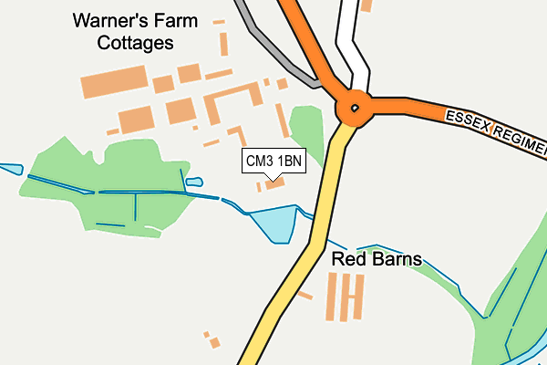 CM3 1BN map - OS OpenMap – Local (Ordnance Survey) CM3 1BN map - OS OpenMap – Local (Ordnance Survey)