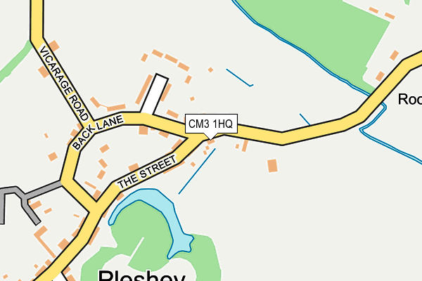 CM3 1HQ map - OS OpenMap – Local (Ordnance Survey)