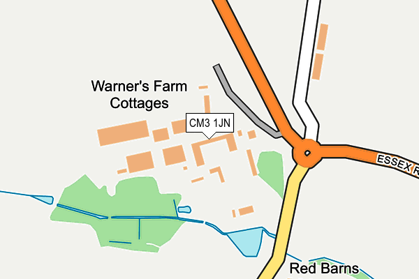 CM3 1JN map - OS OpenMap – Local (Ordnance Survey) CM3 1JN map - OS OpenMap – Local (Ordnance Survey)